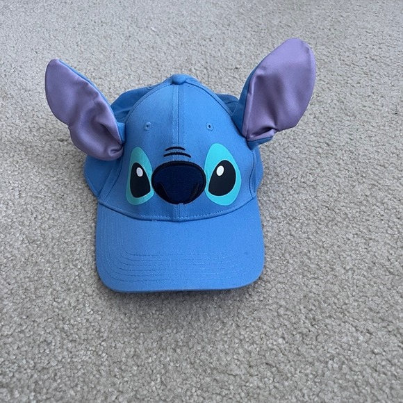 Disney Lilo & Stitch Hat Baseball‎ Cap Novelty Ears Adjustable Blue - Picture 1 of 5